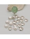 Copri perline lisci in metallo argento 6mm 40pz 8mm 22pz Gioie d'Oriente
