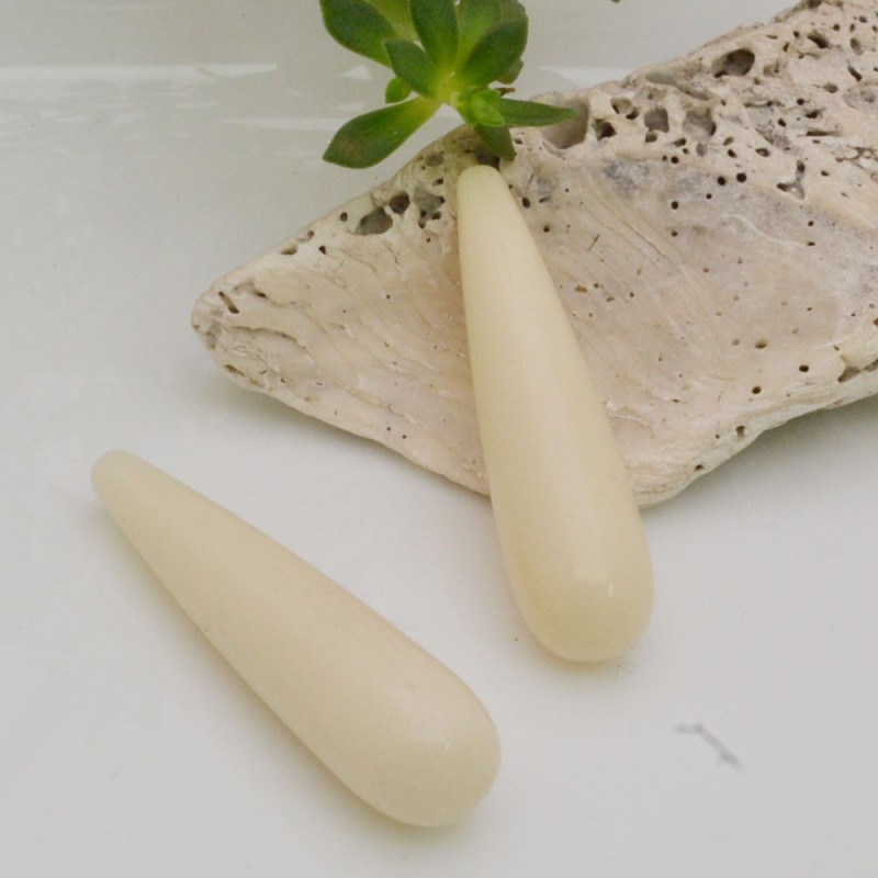 gocce mezzo foro pasta di osso liscio 10 x 40 mm idea orecchini