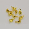 Terminale coprinodo coprifilo con anellini in ottone aperti 4 x 12 mm 35pz Gioie d'Oriente