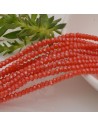 Filo di Mezzi Cristalli Arancione Rondelle 2x3mm Sfaccettati Briolette 200pz GDO | Gioie d'Oriente