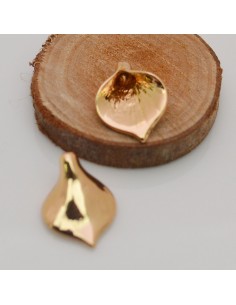 Ciondoli calla in ottone foro passante 14x18 mm 2pz Gioie d'Oriente 2