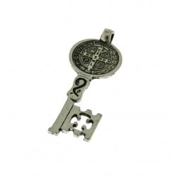 Ciondolo chiave argento in metallo 59x23 mm 1pz Gioie d'Oriente