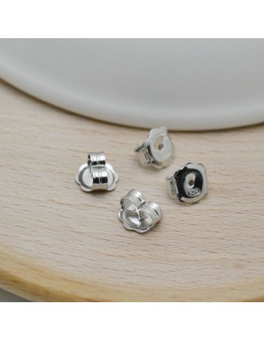 farfalla in argento 925 per orecchini perni è scura qualità 4 x 7 mm confezione 4 pz