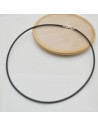 base collana caucciù chiusura in argento 925 cordoni filo 2.5 mm nero uomo donne viaria misura