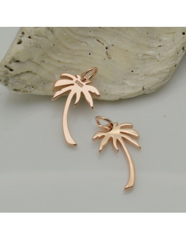 Ciondolo Palma in Argento 925 rodiato Oro rosa 10x16mm 1pz | GDO