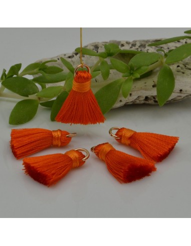 Ciondolo nappina di seta colore arancione 22mm 2pz | GDO