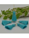 Ciondolo nappina di seta colore azzurro 22mm 2pz | GDO