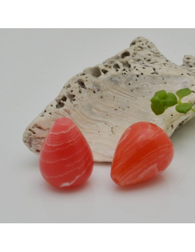 gocce colore rodocrosite in resine liscio 14 x 18 mm 1pz fai da te le tue creazioni