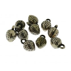 Ciondoli fragole in Argentone argento 15x10 mm 10pz Gioie d'Oriente