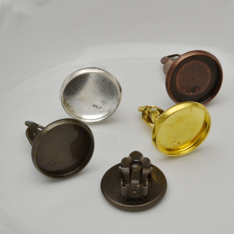 Orecchini a clip con cabochon 16mm 1paio|GDO
