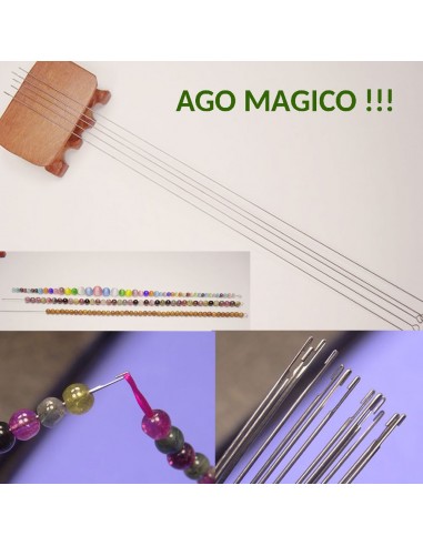 AGO MAGICO per infilare le perline lunghezza 50 cm misura viaria