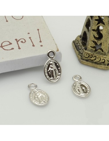 Ciondoli madonnina in ottone 6x11 mm 2pz Gioie d'Oriente