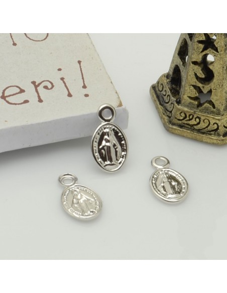 Ciondoli madonnina in ottone 6x11 mm 2pz Gioie d'Oriente