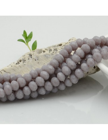 Filo di Mezzi Cristalli Lilla Rondelle Cipollotti 4x6mm Sfaccettati Briolette circa 90pz GDO | Gioie d'Oriente