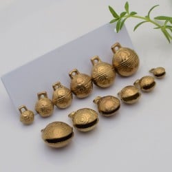 Campanellini decorativi in ottone bronzo varie misure Gioie d'Oriente