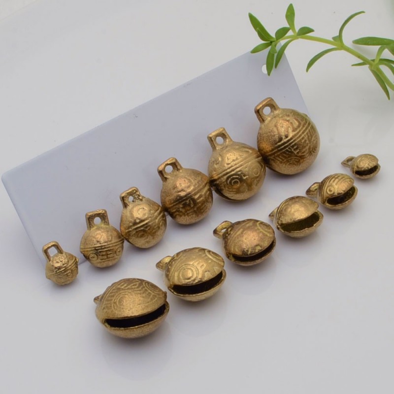 Campane Ciondoli in ottone Campanellini Sonaglio oro misura varia per le tue creazioni