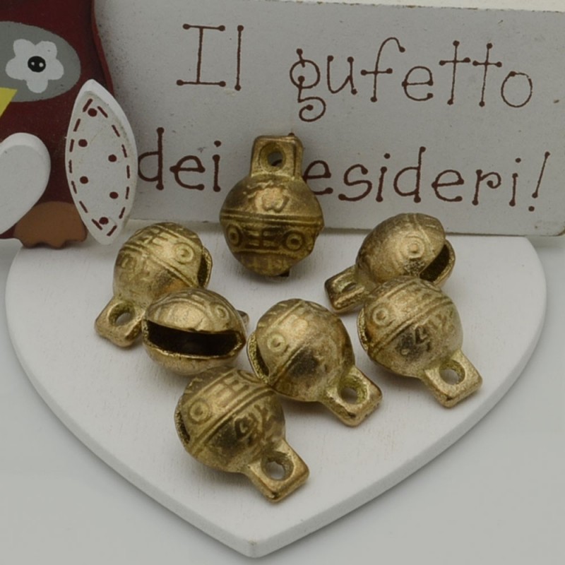 Campanellini decorativi in ottone bronzo varie misure Gioie d'Oriente