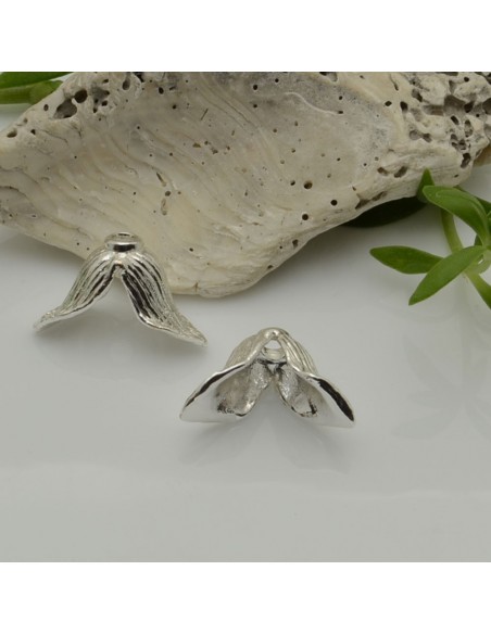 Copriperla fiore in ottone oro 12x20mm Gioie d'Oriente