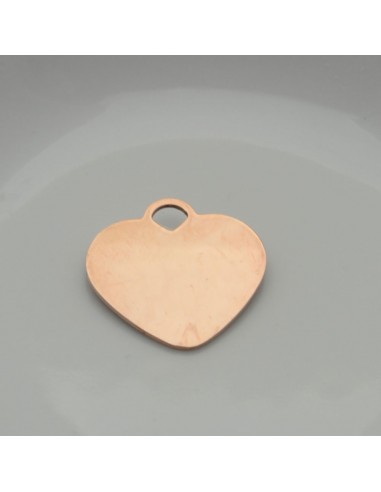 Ciondolo cuore grande in acciaio inossidabile 24 mm 1pz colori vari Gioie d'Oriente