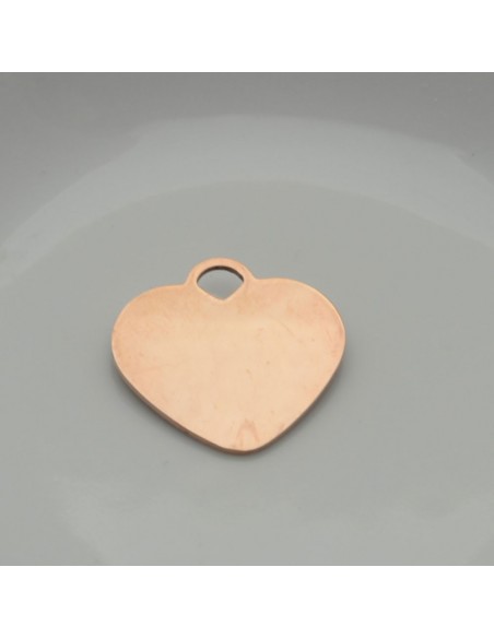Ciondolo cuore grande in acciaio inossidabile 24 mm 1pz colori vari Gioie d'Oriente