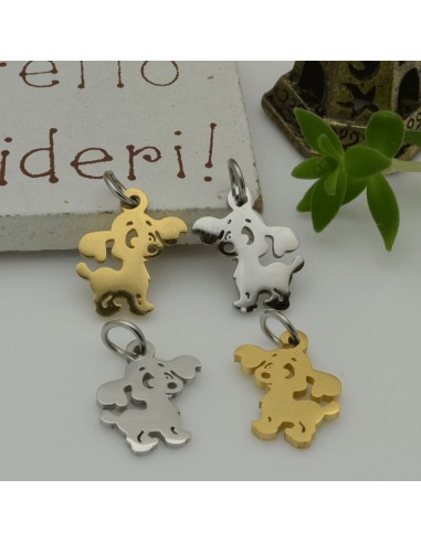 Ciondolo cagnolino in Acciaio inossidabile liscio 10x12mm 1pz | GDO