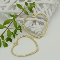 Ciondolo cuore in zama oro 49x49 mm 1pz Gioie d'Oriente