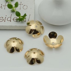 Copriperla fiore liscio ottone 16mm Gioie d'Oriente 2