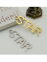 ciondoli scritta STAR in acciaio 10 x 30 mm 1 pz inossidabile per bracciali e collana per le tue creazioni