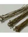 Chiodini Spilli testa Pallina sottili con filo 0.5 mm  col bronzo in ottone per Bigiotteria
