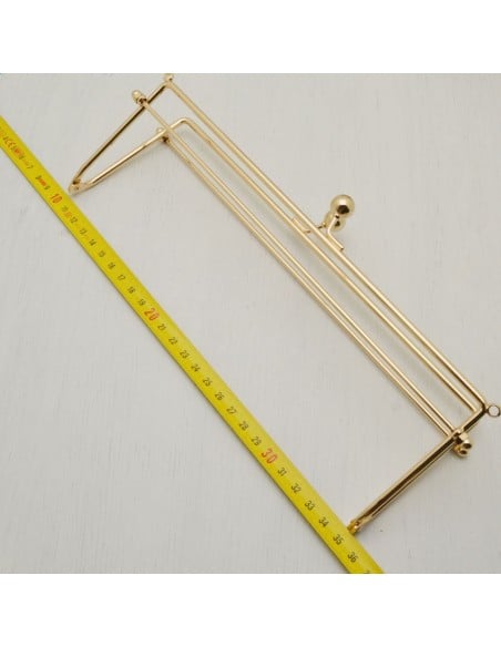 Chiusura per borse 25 cm CHIUSURA CLIC CLAC 2 ANELLI PER ATTACCARE TRACOLLA