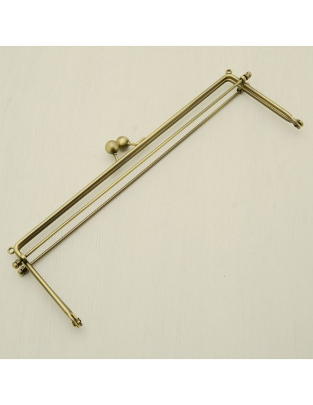 Chiusura per borse 25 cm CHIUSURA CLIC CLAC 2 ANELLI PER ATTACCARE TRACOLLA