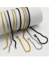 base collana maglia rolò 3 mm Inossidabile finito 70 cm per le tue creazioni