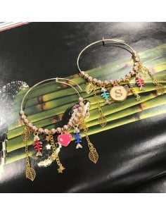 orecchini con ciondoli smaltato e palline