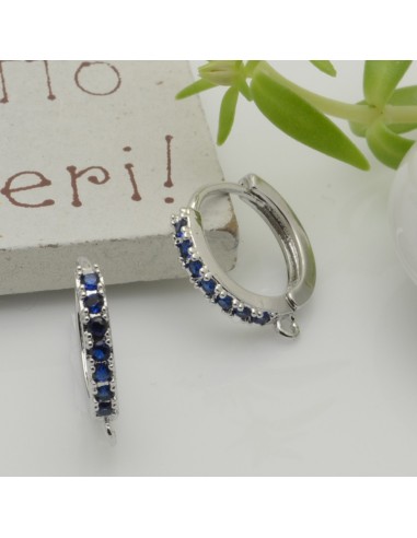CERCHIETTI con strass base anelle orecchini cerchio tonde chiuse 14 mm  per le tue creazioni!!!