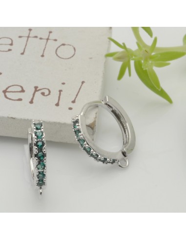 CERCHIETTI con strass base anelle orecchini cerchio tonde chiuse 14 mm  per le tue creazioni!!!