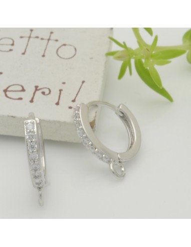 CERCHIETTI con strass base anelle orecchini cerchio tonde chiuse 14 mm  per le tue creazioni!!!