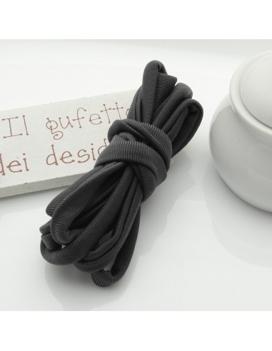 Fettuccia elastica tubolare in Lycra colore Grigio scuro 0.5cm 1mt | GDO