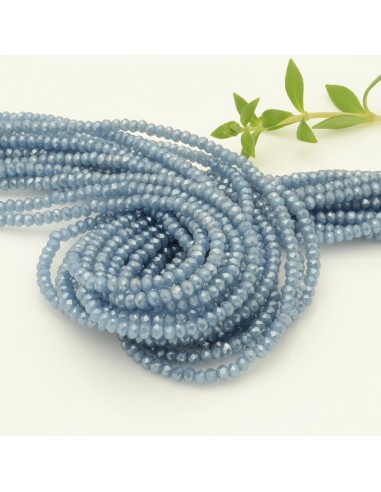 Filo di Mezzi Cristalli Carta Da Zucchero Rondelle 2x3mm Sfaccettati Briolette 200pz GDO | Gioie d'Oriente