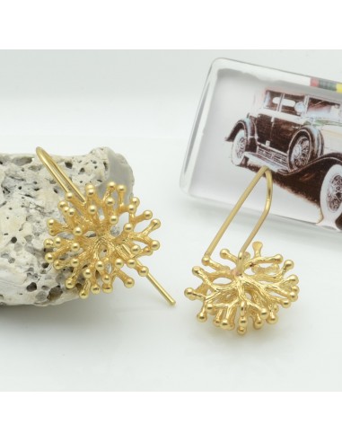 monachella zama forma CORALLO col oro 20 x 35 mm per fai da te per i tuoi orecchini alla moda!!!