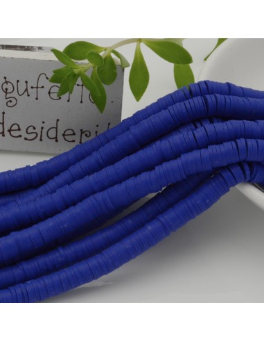 fili Rondelle Pasta Polimerica col blu 1 x 6 mm 39/40 cm Polimero Perline Heishi per le tue creazione