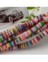 Filo perline heishi rondelle in pasta polimerica mix colori 3-8mm 39-40cm 1pz Gioie d'Oriente