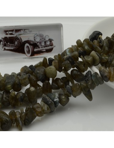 perline in pietra chips 8 x 12 mm  LABRADORITE Sassolini per bigiotteria circa 170pz filo 90cm