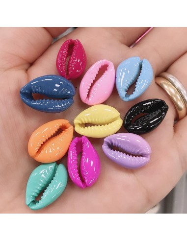ciondolo conchiglia confezione 10 pz a colore misura varia lunghezza 15 mm -19 mm circa per bracciale collana le tue creazione
