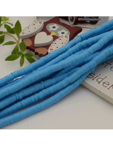 fili Rondelle Pasta Polimerica col turchese 1 x 4 mm 39/40 cm Polimero Perline Heishi per le tue creazione