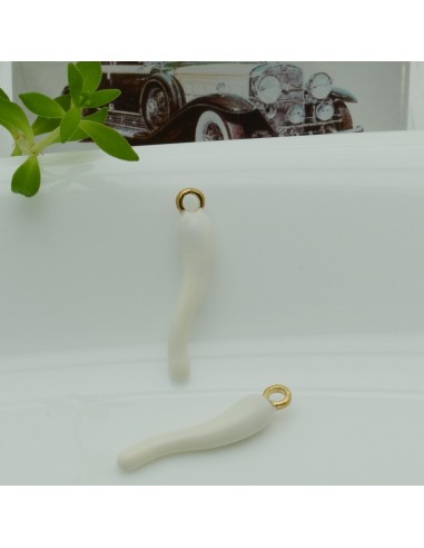 ciondoli peperoncino smalto 5 x 26 mm base anellini oro foro 2 mm 1pz  per orecchini bracciale collana