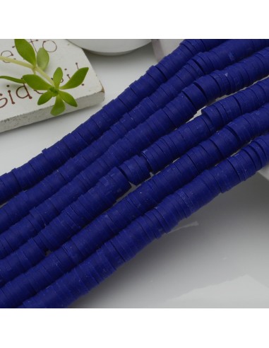 fili Rondelle Pasta Polimerica col blu 1 x 6 mm 39/40 cm Polimero Perline Heishi per le tue creazione