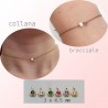 ciondolino Punto Luce in zirconi 3 x 5 mm 2 pz varia colori  PER BRACCIALE E COLLANA per fai da te