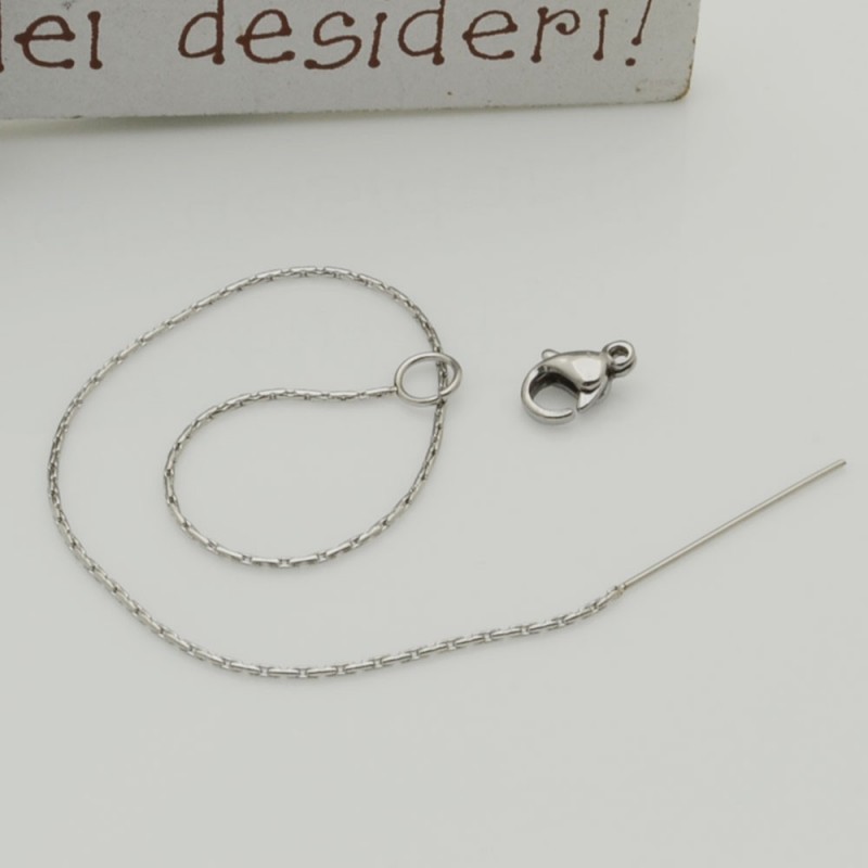 Base bracciale catena cobra con ago chiodino e chiusura in acciaio 0.8mm | GDO