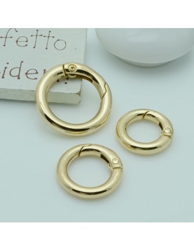 Moschettone grande 35mm, metallo color oro chiaro, ideale per borse e portachiavi, marchio GDO