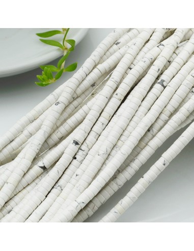 pietre AULITE forma rondelle 2 x 4 mm  colori bianco 40 cm filo circa 170 pz per le tue creazioni